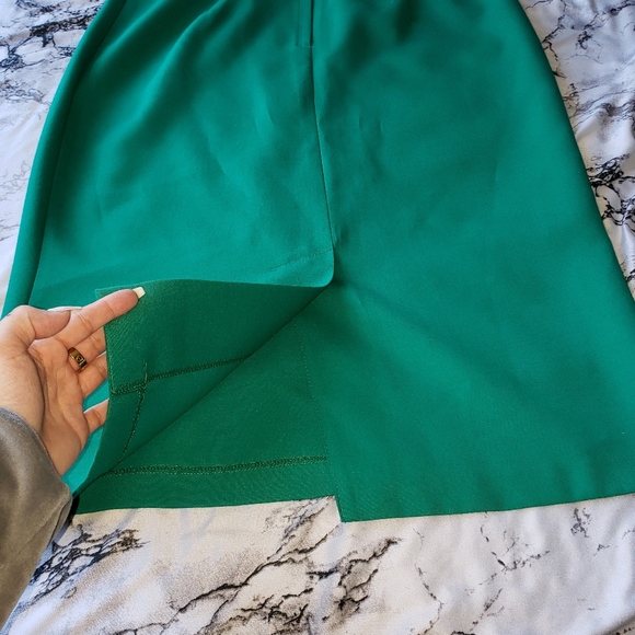 Vintage Knit Way Canadian Made Womens Medium Long Maxi Turquoise Green Skirt - Picture 6 of 11